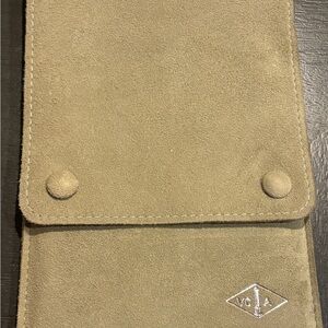 Van Cleef & Arpels pale green suede necklace holder